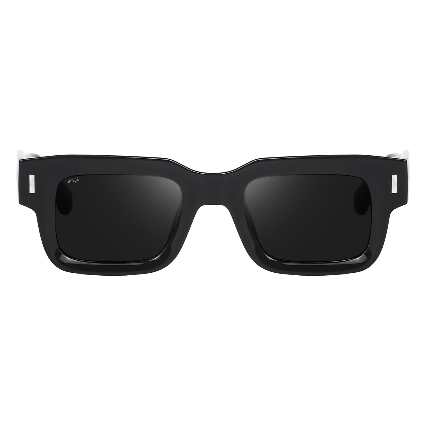Irayz Premium Rectangular Sunglasses for Men | Stylish Full Frame Fashion Eyewear - Black