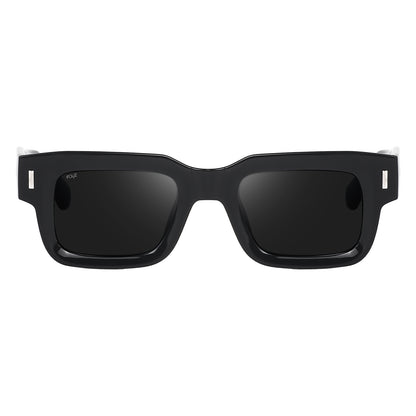 Irayz Premium Rectangular Sunglasses for Men | Stylish Full Frame Fashion Eyewear - Black