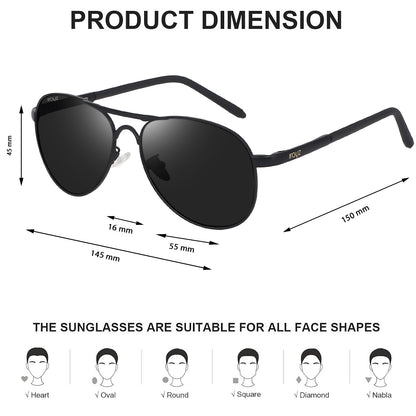 Irayz Polarized Aviator Sunglasses for Men | Classic Metal Frame Fashion Eyewear