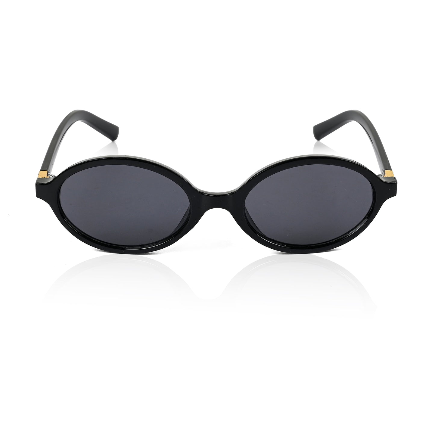 Retro Round Sunglasses for Men & Women - Black