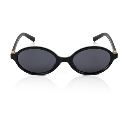 Retro Round Sunglasses for Men & Women - Black