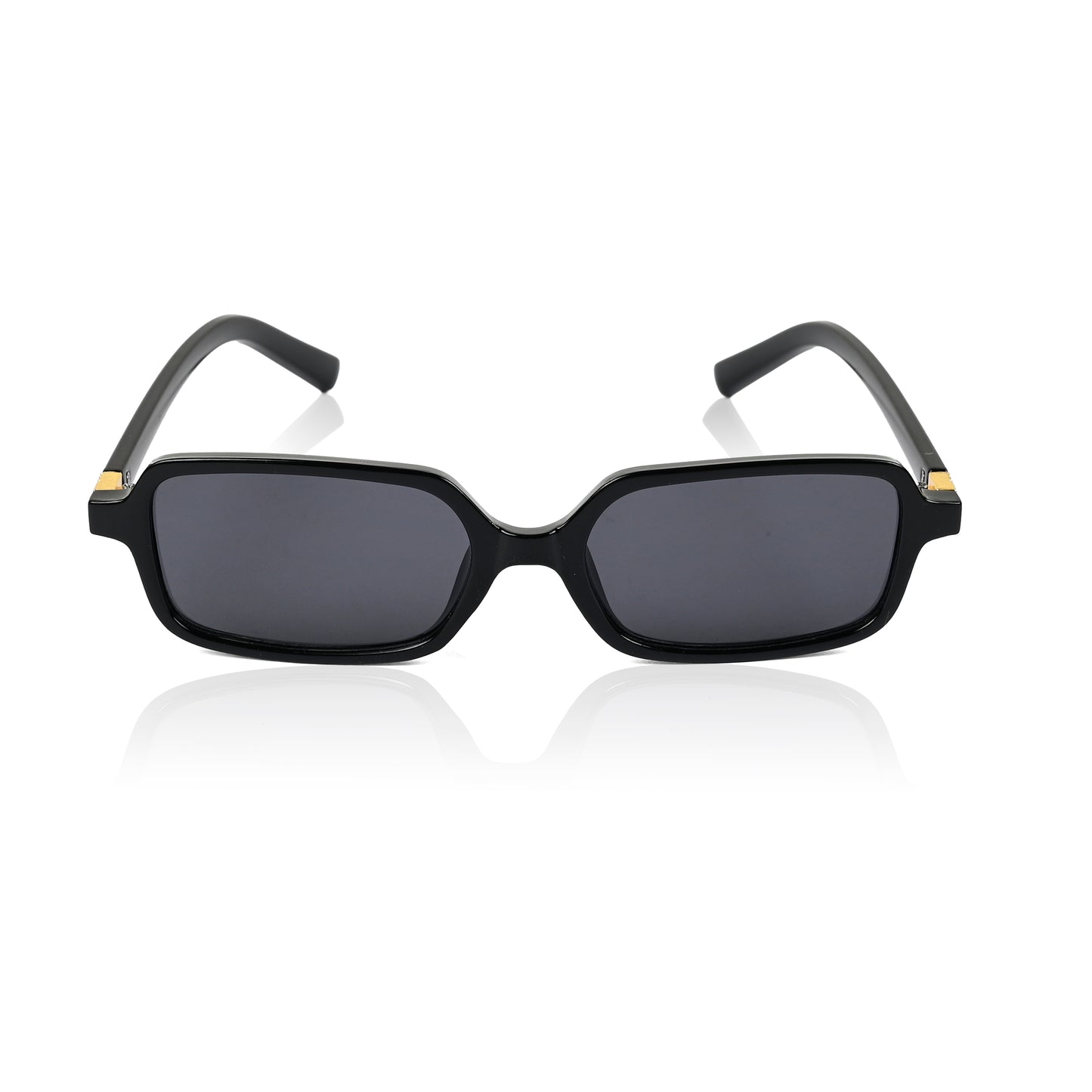 Retro Square Sunglasses for Men & Women - Black