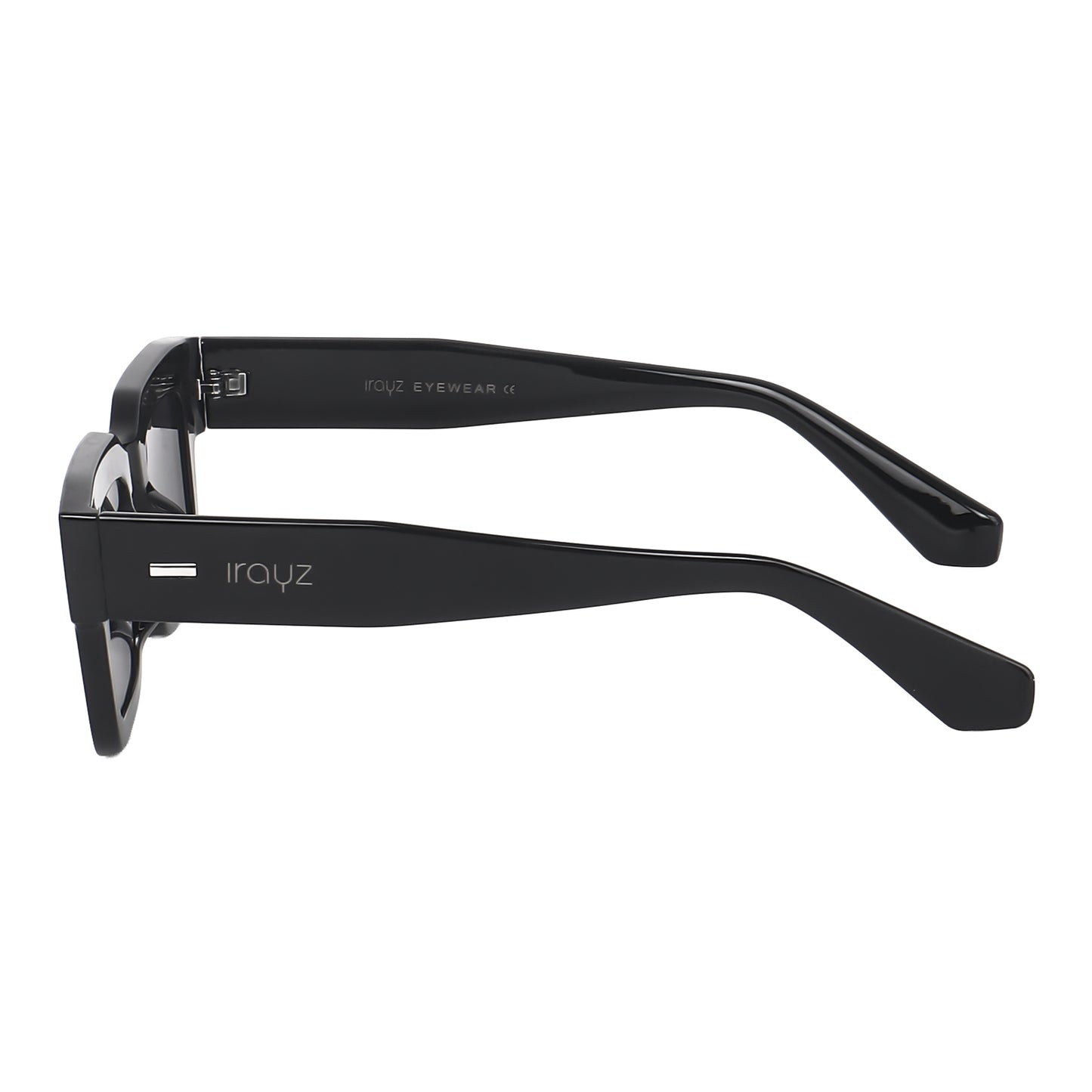 Irayz Premium Rectangular Sunglasses for Men | Stylish Full Frame Fashion Eyewear - Black