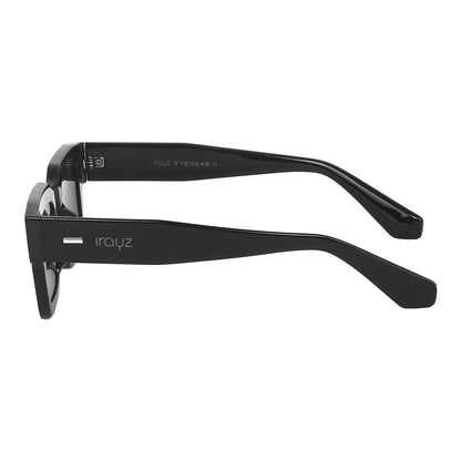 Irayz Premium Rectangular Sunglasses for Men | Stylish Full Frame Fashion Eyewear - Black