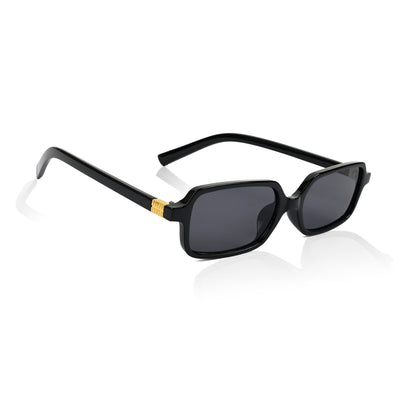 Retro Square Sunglasses for Men & Women - Black