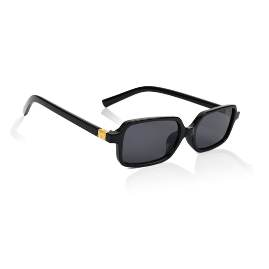Retro Square Sunglasses for Men & Women - Black