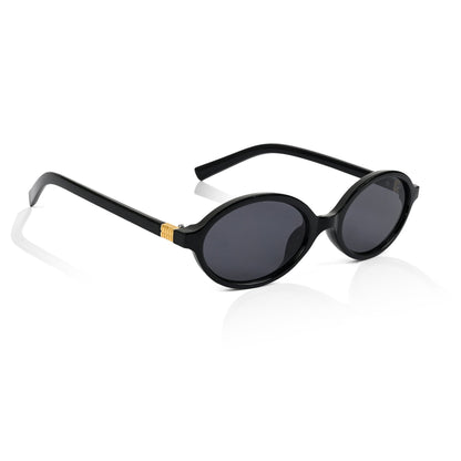 Retro Round Sunglasses for Men & Women - Black