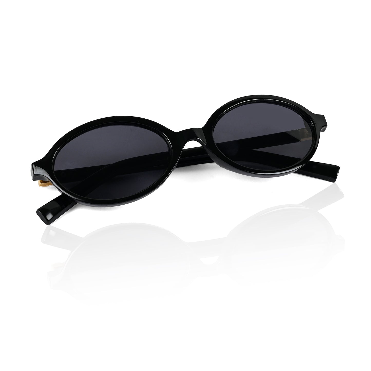 Retro Round Sunglasses for Men & Women - Black