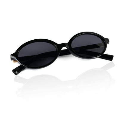 Retro Round Sunglasses for Men & Women - Black