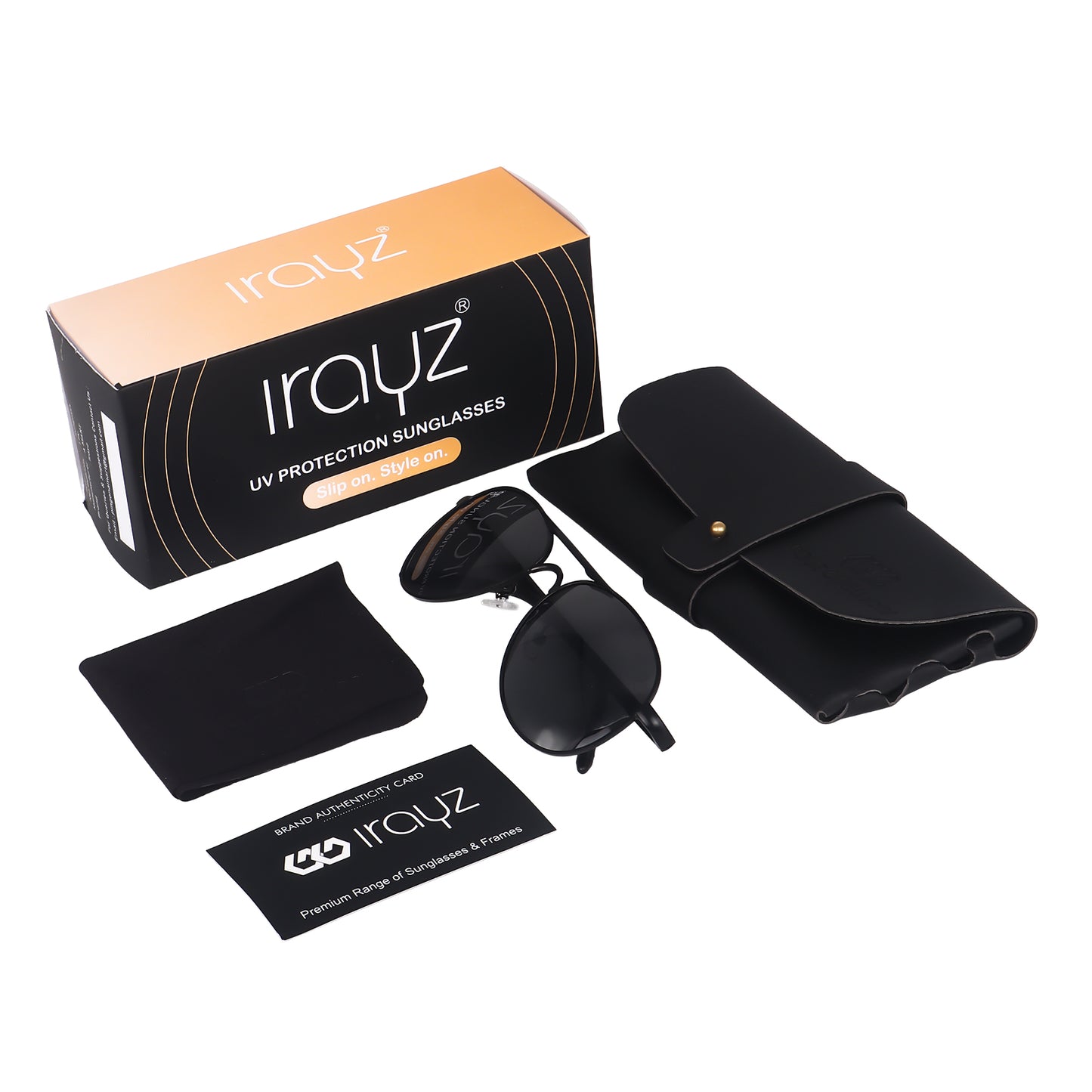 Irayz Polarized Aviator Sunglasses for Men | Classic Metal Frame Fashion Eyewear