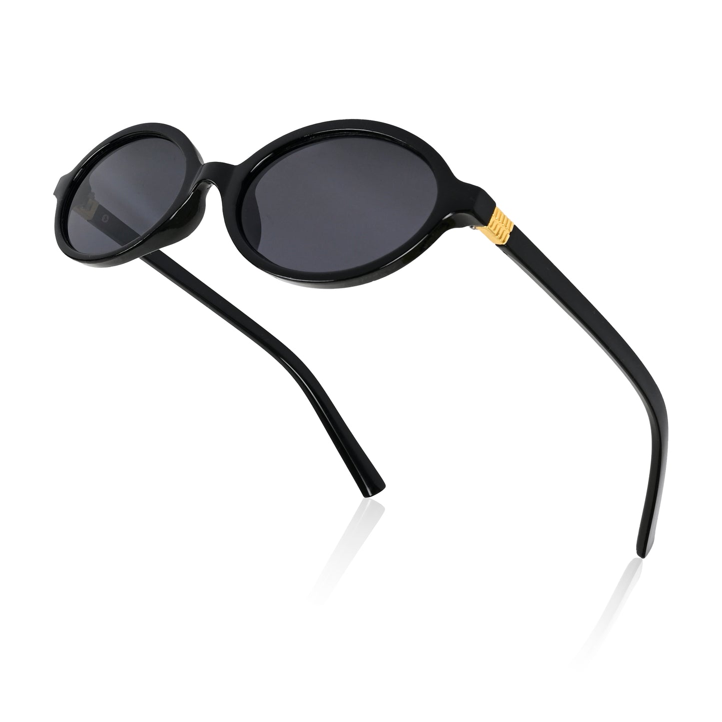 Retro Round Sunglasses for Men & Women - Black