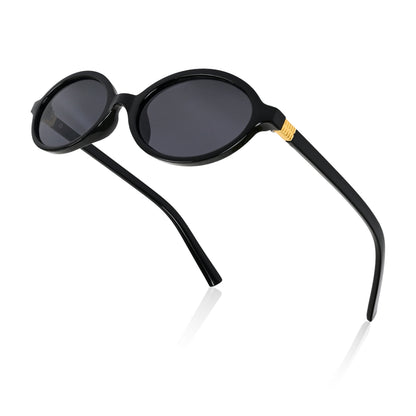 Retro Round Sunglasses for Men & Women - Black