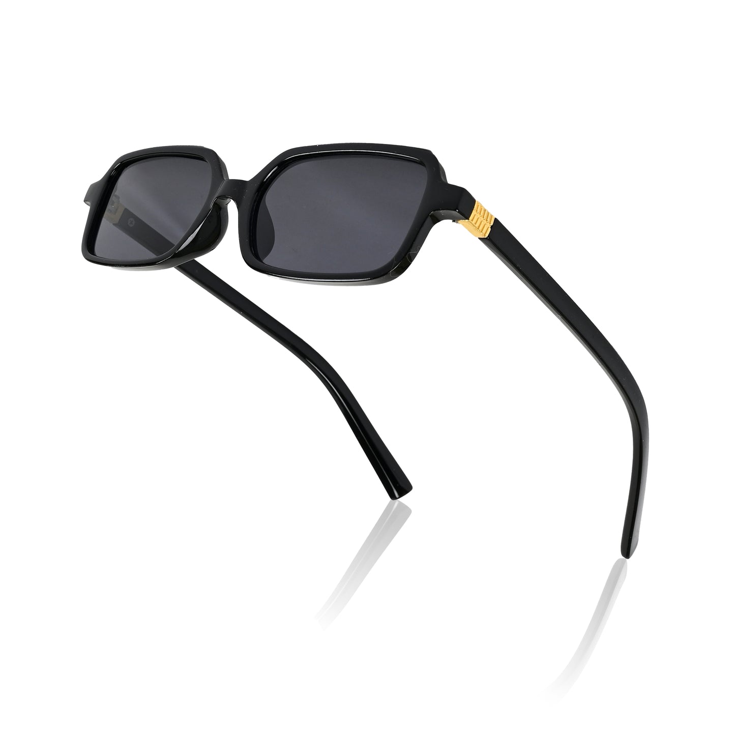Retro Square Sunglasses for Men & Women - Black