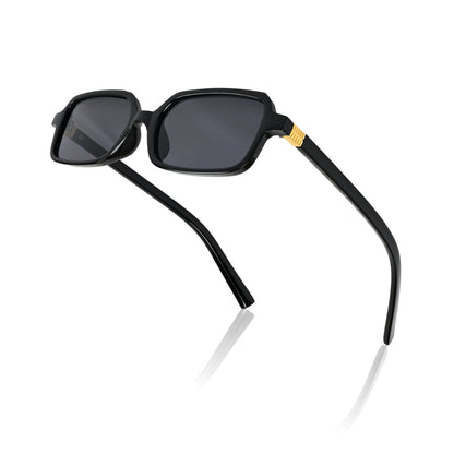 Retro Square Sunglasses for Men & Women - Black