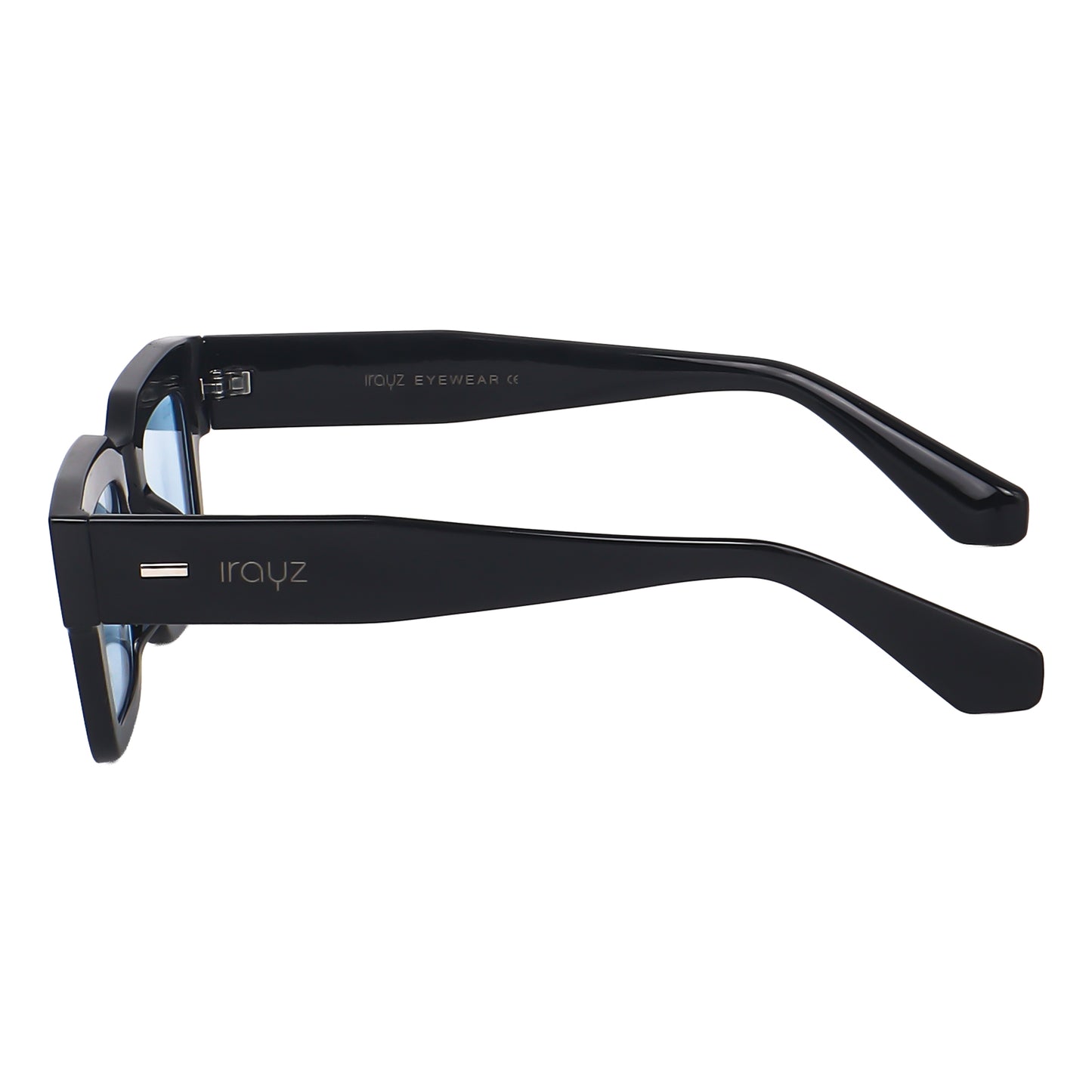 Irayz Premium Rectangular Sunglasses for Men | Stylish Full Frame Fashion Eyewear - Black Blue