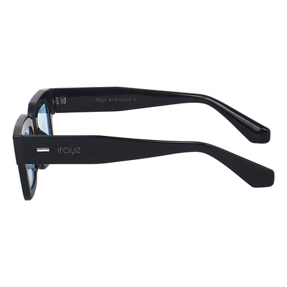 Irayz Premium Rectangular Sunglasses for Men | Stylish Full Frame Fashion Eyewear - Black Blue