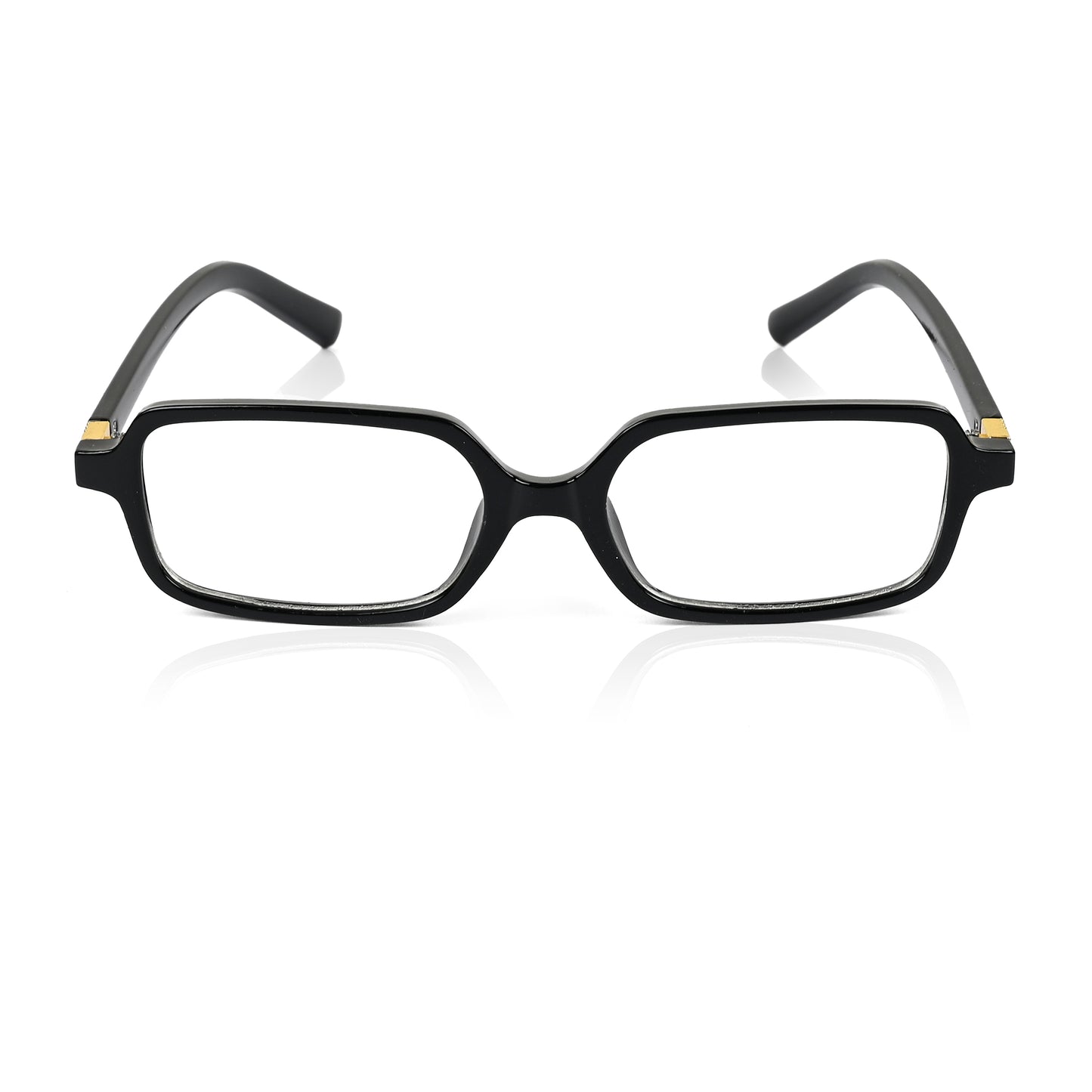 Retro Square Sunglasses for Men & Women - Black Clear
