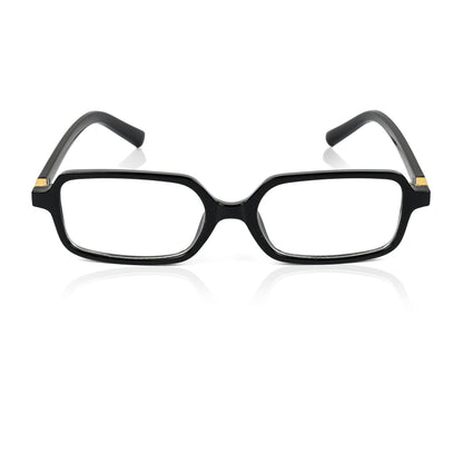 Retro Square Sunglasses for Men & Women - Black Clear