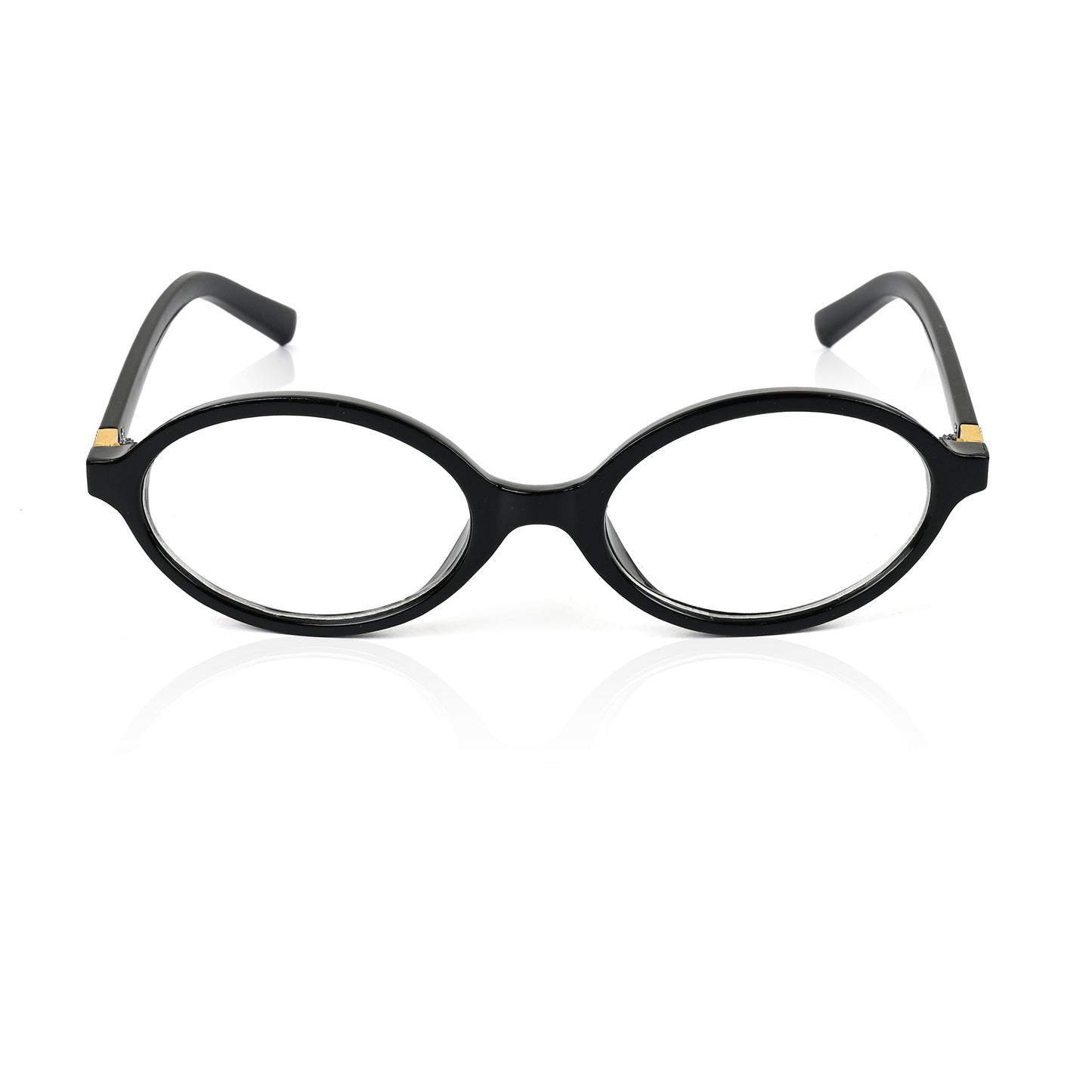 Retro Round Sunglasses for Men & Women - Black Clear