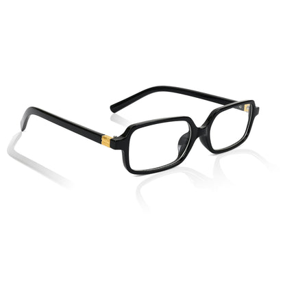 Retro Square Sunglasses for Men & Women - Black Clear