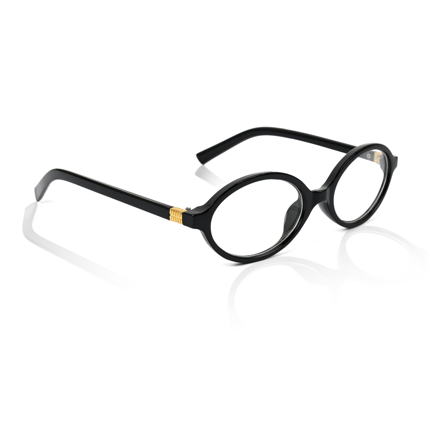 Retro Round Sunglasses for Men & Women - Black Clear