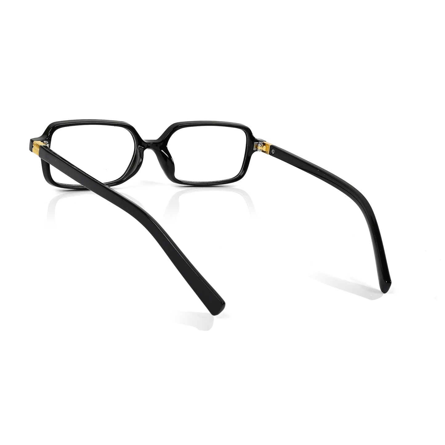 Retro Square Sunglasses for Men & Women - Black Clear