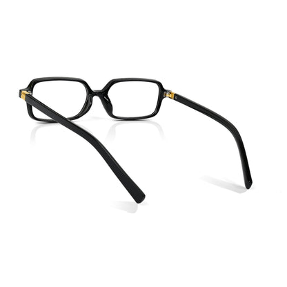Retro Square Sunglasses for Men & Women - Black Clear