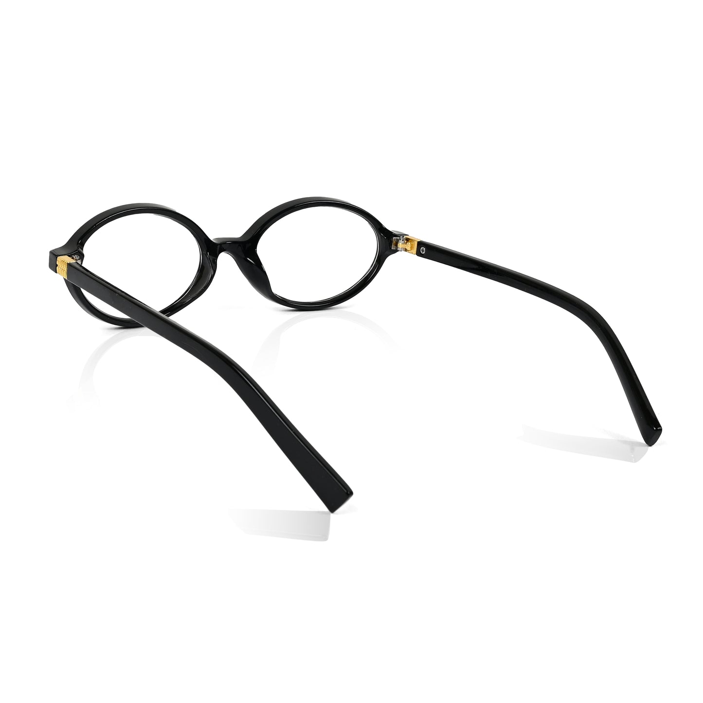 Retro Round Sunglasses for Men & Women - Black Clear