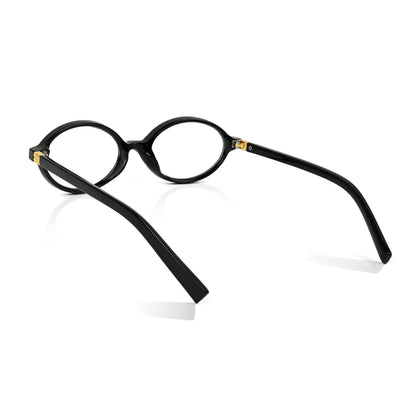Retro Round Sunglasses for Men & Women - Black Clear