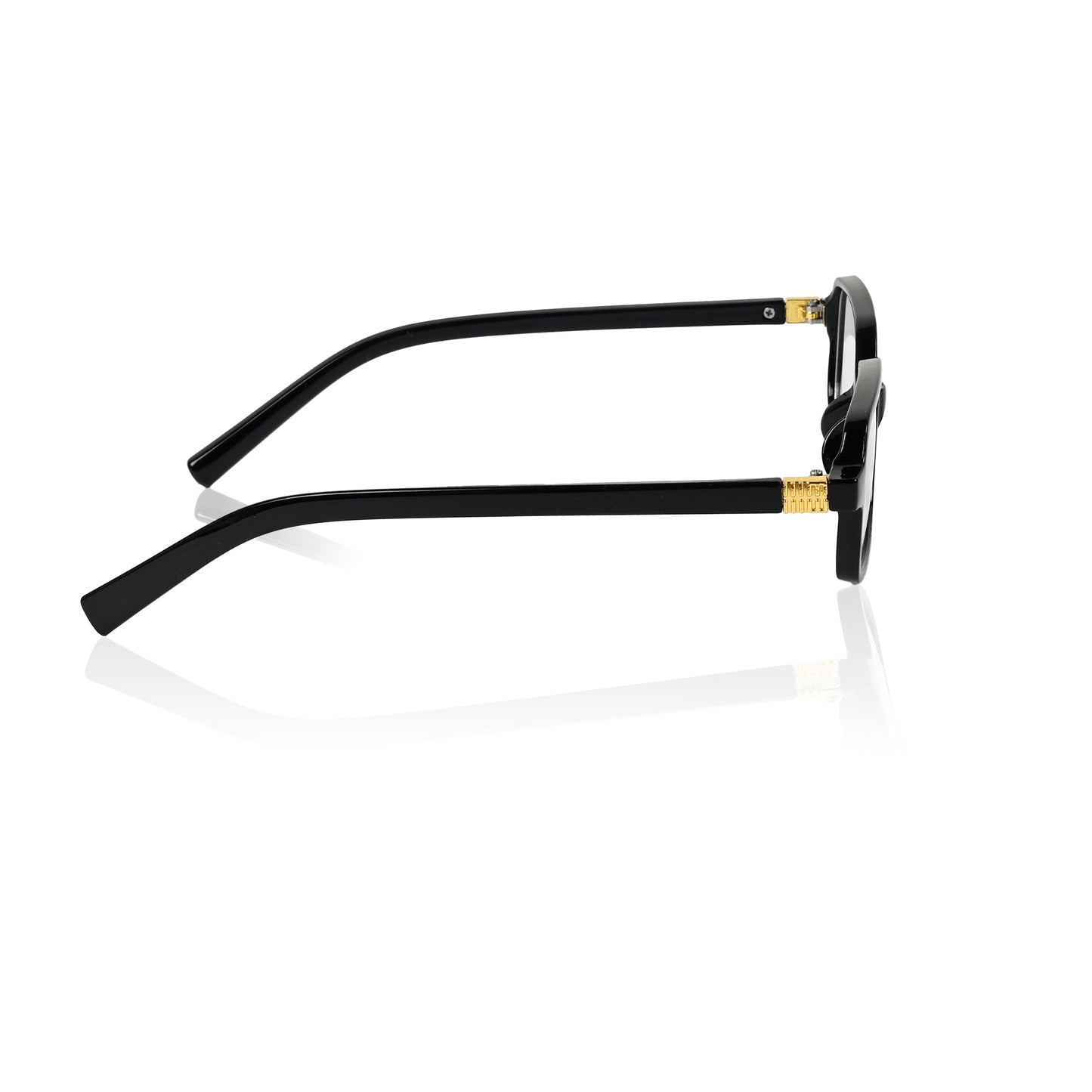 Retro Square Sunglasses for Men & Women - Black Clear