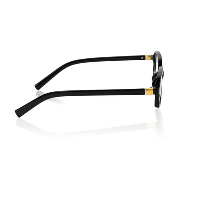 Retro Square Sunglasses for Men & Women - Black Clear