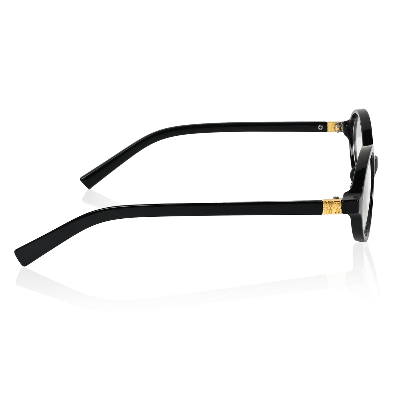 Retro Round Sunglasses for Men & Women - Black Clear