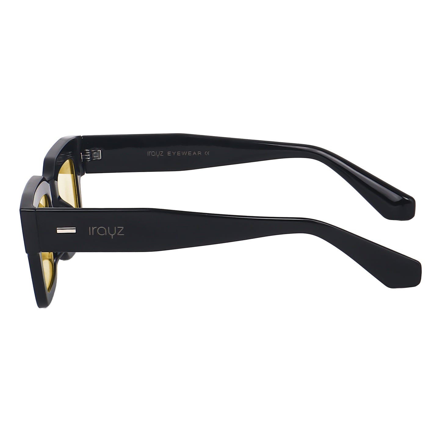 Irayz Premium Rectangular Sunglasses for Men | Stylish Full Frame Fashion Eyewear - Black Yellow
