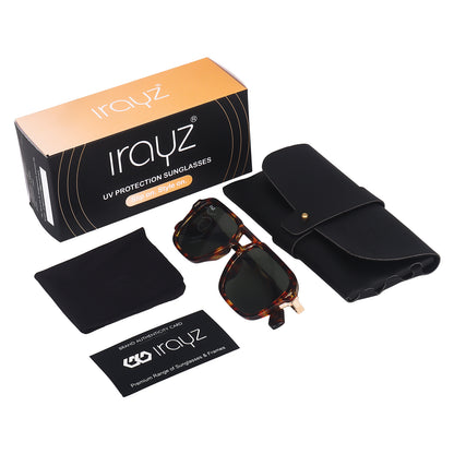 Irayz Premium Rectangular Sunglasses for Men | Stylish Full Frame Fashion Eyewear