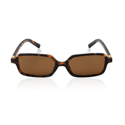 Retro Square Sunglasses for Men & Women - Brown
