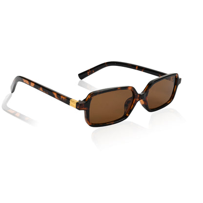 Retro Square Sunglasses for Men & Women - Brown