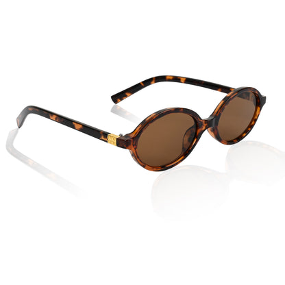 Retro Round Sunglasses for Men & Women - Brown
