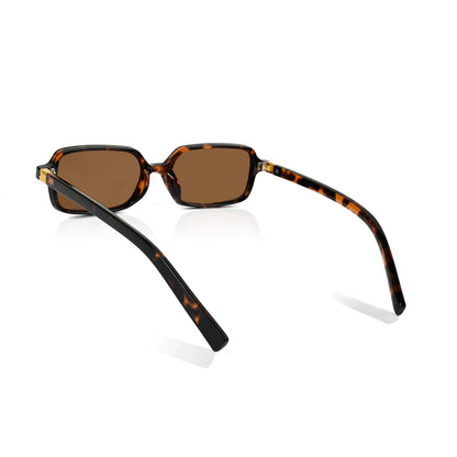 Retro Square Sunglasses for Men & Women - Brown
