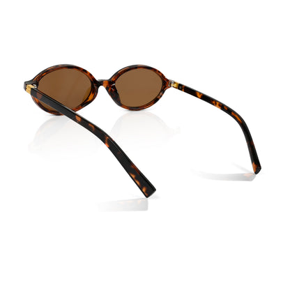 Retro Round Sunglasses for Men & Women - Brown
