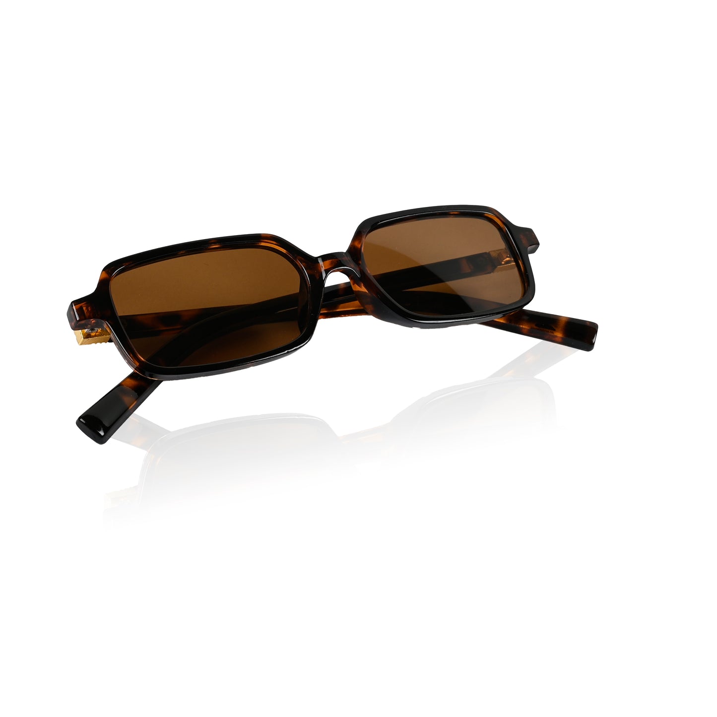 Retro Square Sunglasses for Men & Women - Brown