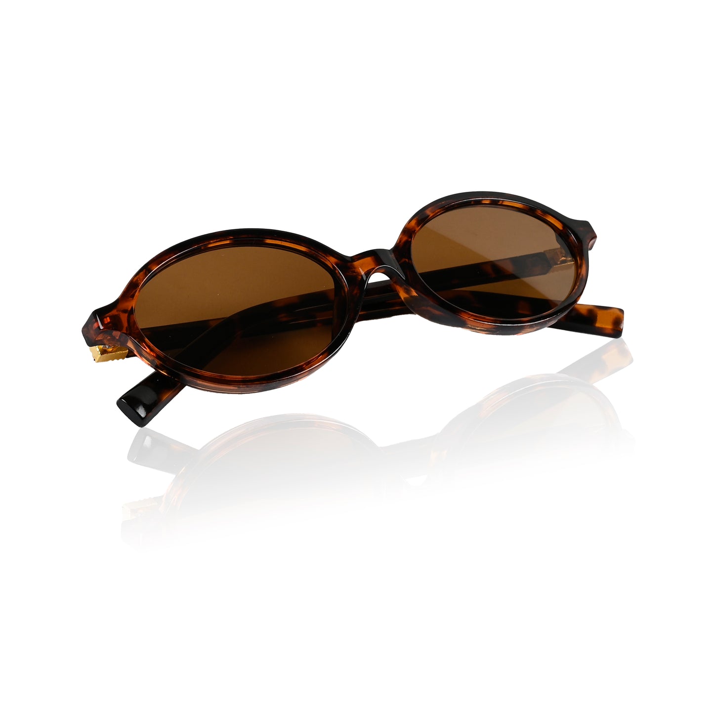 Retro Round Sunglasses for Men & Women - Brown