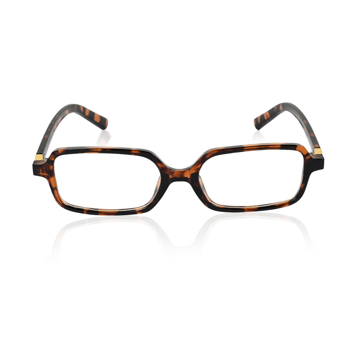 Retro Square Sunglasses for Men & Women - Brown Clear