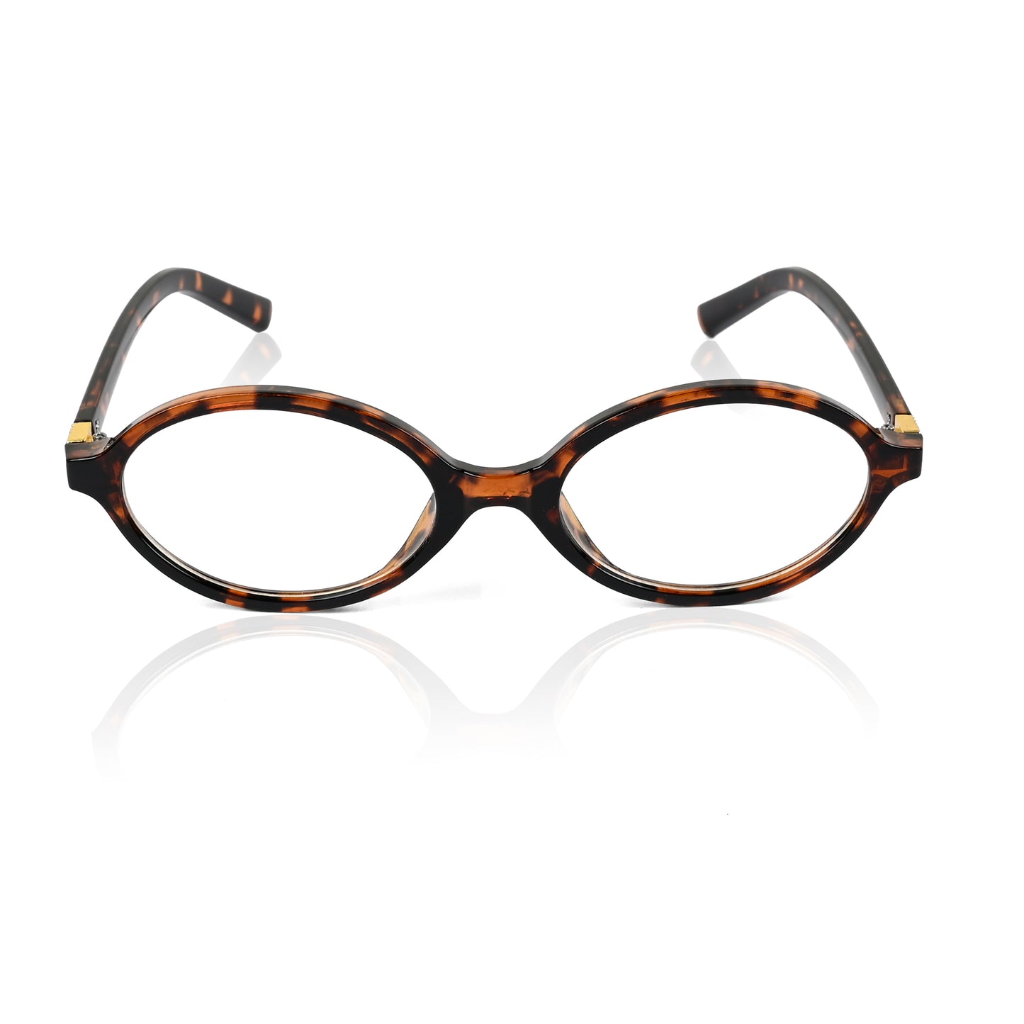 Retro Round Sunglasses for Men & Women - Brown Clear