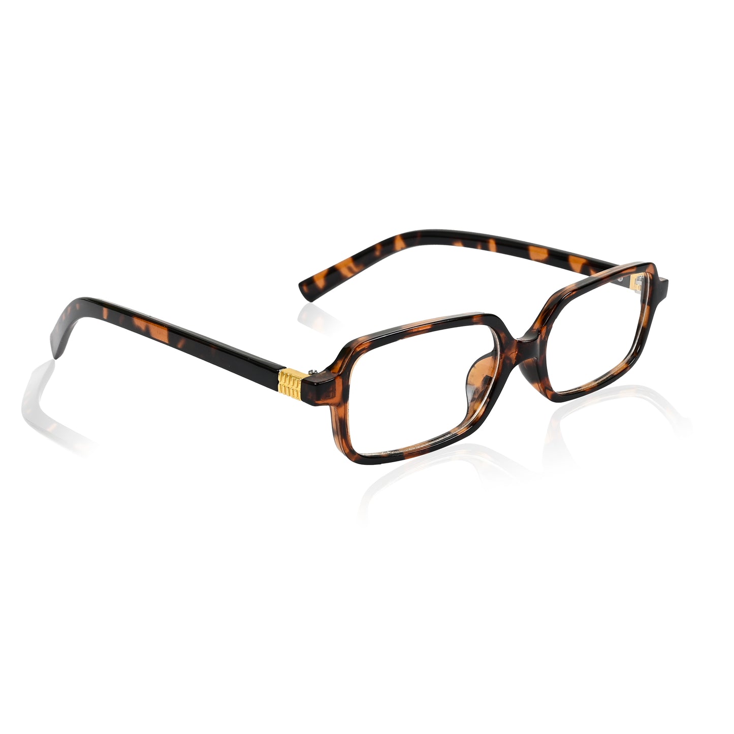Retro Square Sunglasses for Men & Women - Brown Clear
