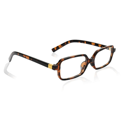 Retro Square Sunglasses for Men & Women - Brown Clear