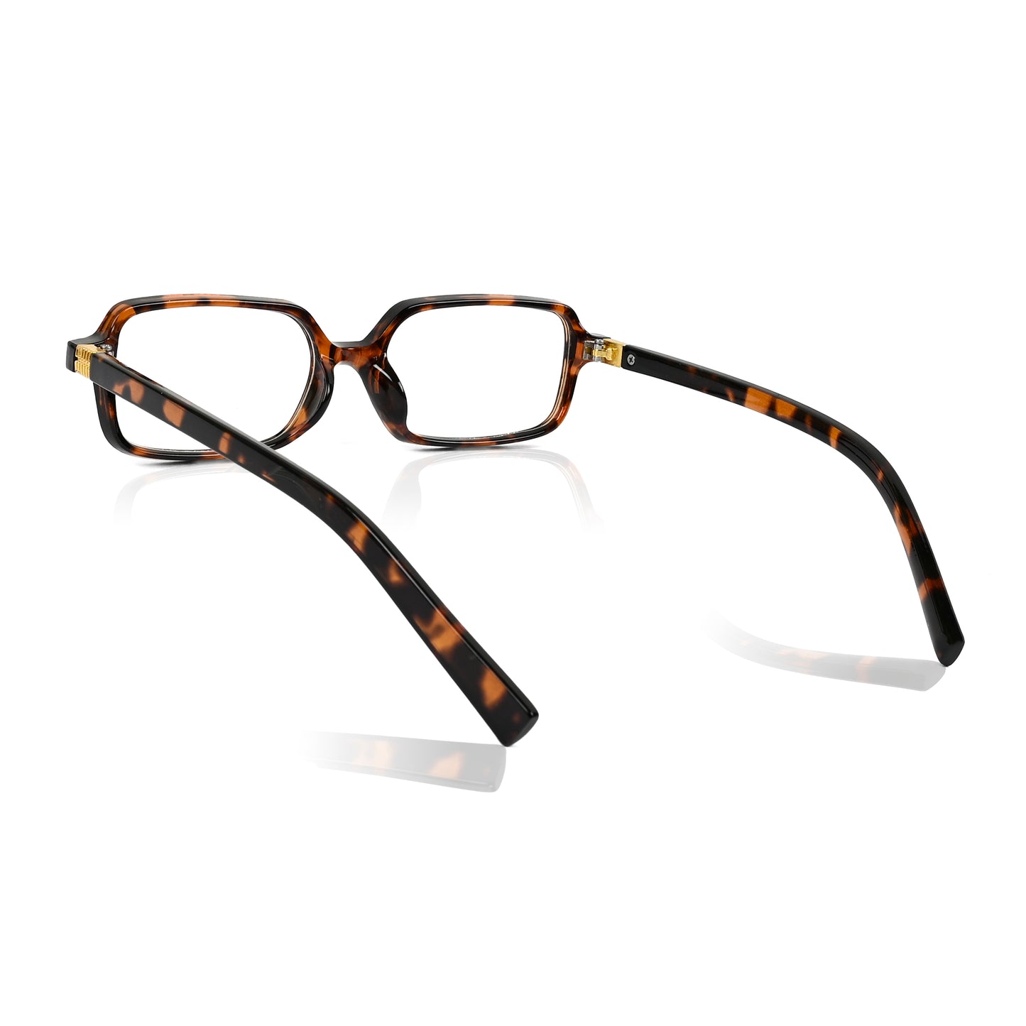 Retro Square Sunglasses for Men & Women - Brown Clear