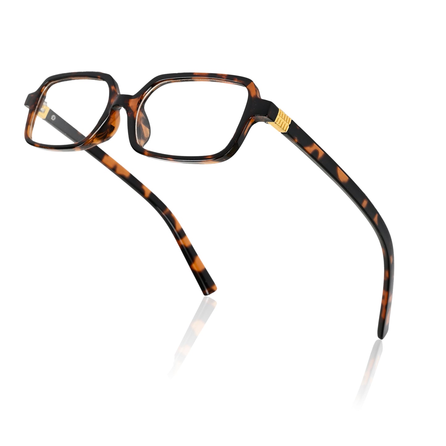 Retro Square Sunglasses for Men & Women - Brown Clear