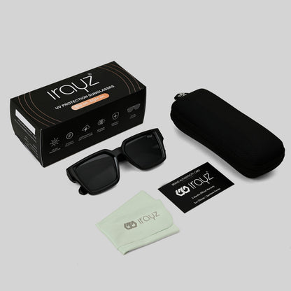 Irayz Luxury Premium Square Sunglasses for Men | Sophisticated Full Frame Fashion Eyewear