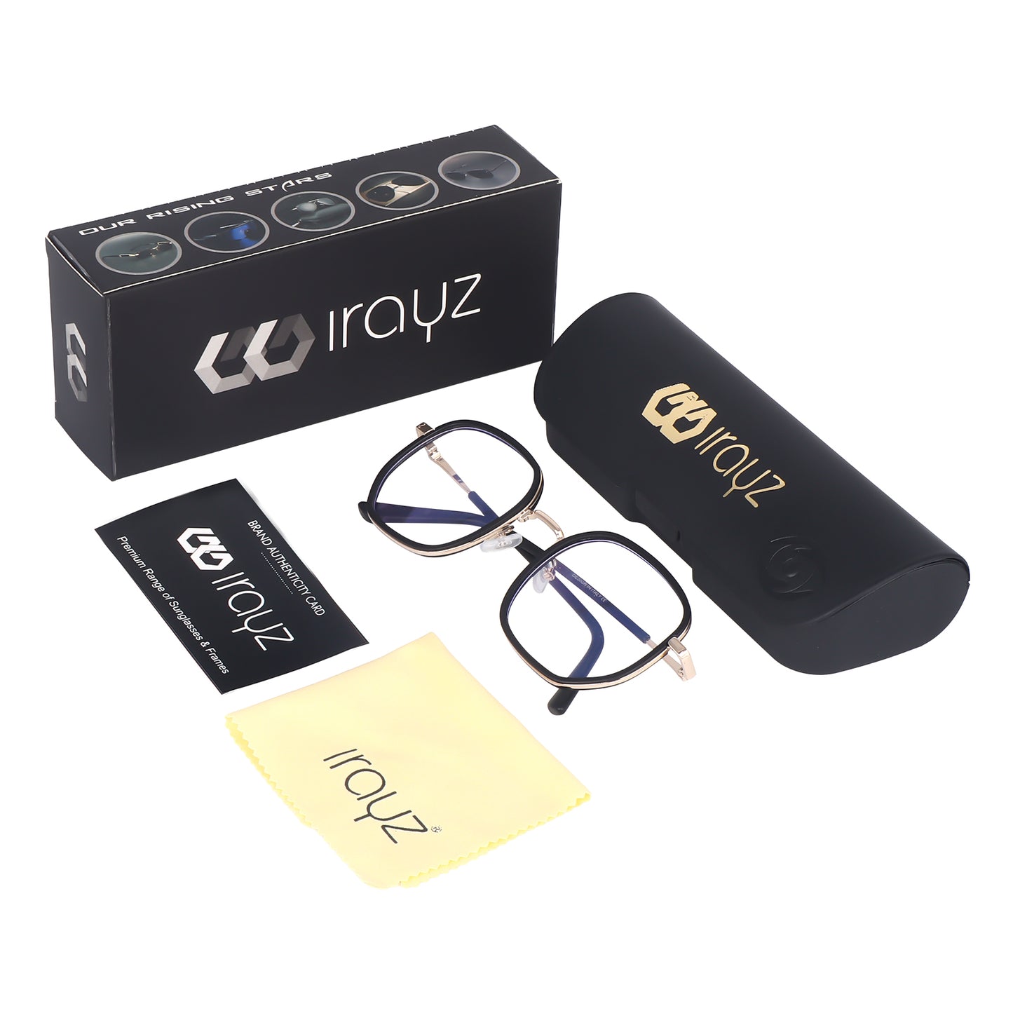 Irayz Premium Rectangular Sunglasses for Men | Stylish Full Frame Fashion Eyewear