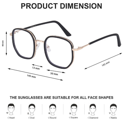Irayz Premium Rectangular Sunglasses for Men | Stylish Full Frame Fashion Eyewear